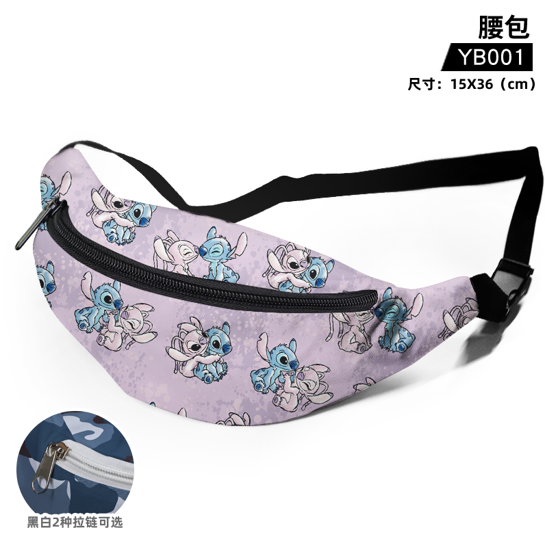 Disney Stitch C54671 Anime Chest Bags Cartoon Customized Shoulder Waist Bag Casual Tote Storage Unisex Gift