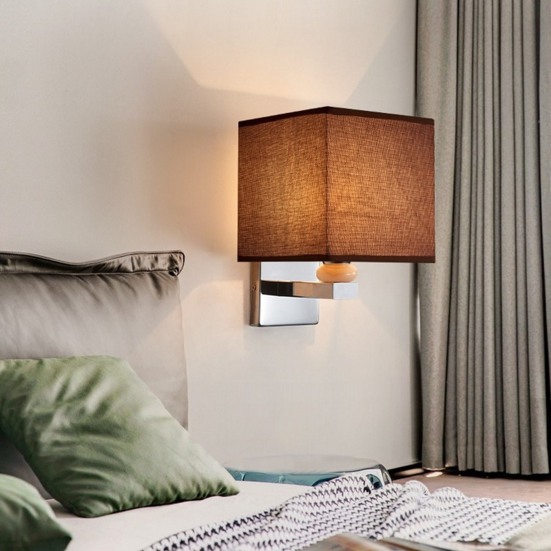 VnnZzo nowoczesna minimalistyczna lampa na tkaninie na ścianę wewnętrzne oświetlenie led pokój hotelowy sypialnia łazienka amerykańska kinkiet lampka nocna nowość