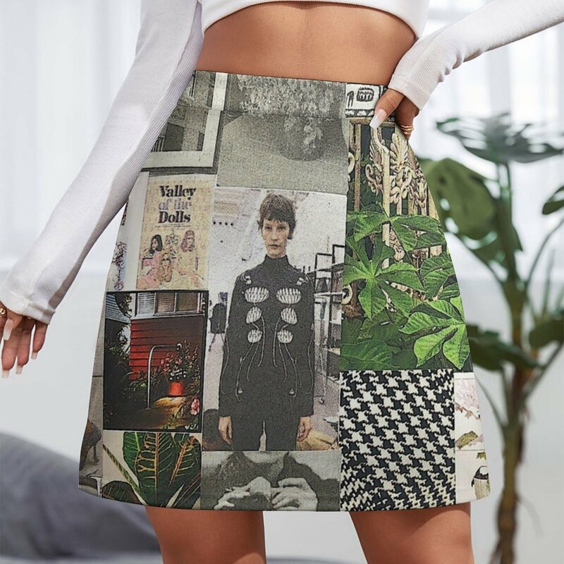 “Visual Florescence” collage art design Mini Skirt sexy skirt Miniskirt skirt for woman new in dresses