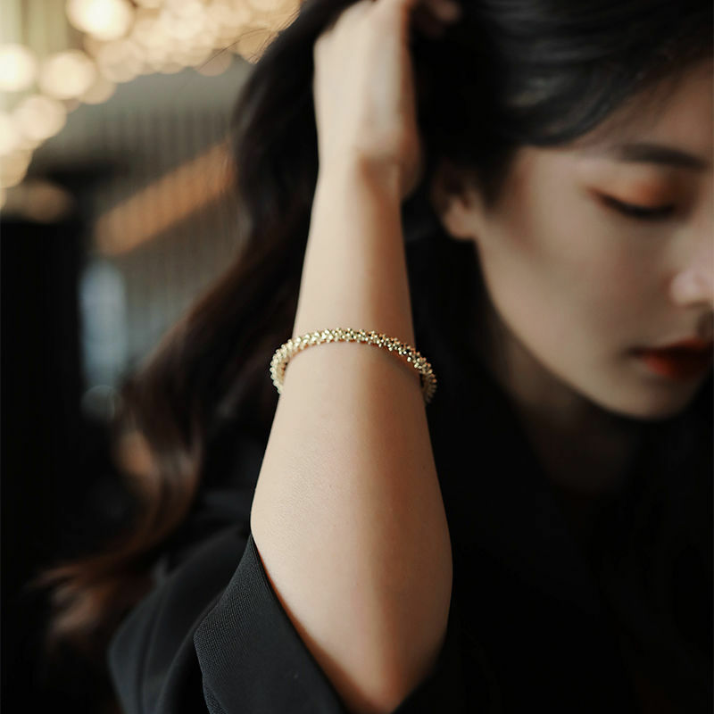 Open Bangle Alloy Gold Jewelry Bracelets For Woman Korean Bangles Fashion Accessories High-End New Trendy Design Girls Bracelets