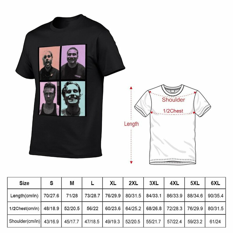5 Sos Photobooth Foto T-Shirt Jongens Dierenprint T-Shirts Esthetische Kleding Effen Witte T-Shirts Mannen