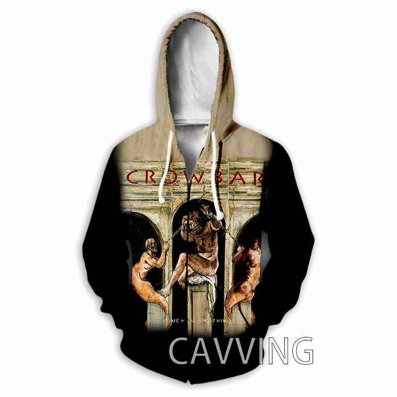 Cavving 3d impresso crowbar rock zíper hoodies zip moletom com capuz harajuku moletom com capuz para homem/mulher