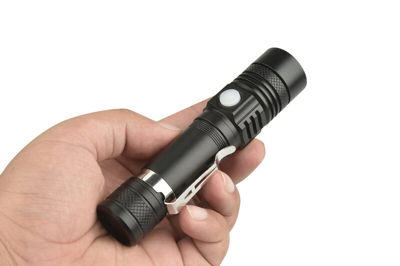 2000LM Mini LED Taschenlampe USB Aufladbare COB Taschenlampe Tragbare Beleuchtung wasserdichte Zoomable 18650 Penlight für Fahrrad
