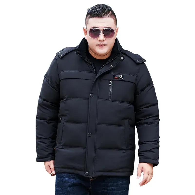Jaket hangat pria, mantel musim dingin ekstra besar pendek tebal warna putih bebek bawah longgar kasual ukuran Plus M-10XL11XL12XL13X