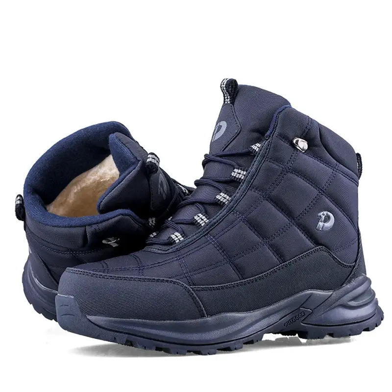 Men Winter Boots 2024 New Thick Plush Snow Boots Men Warm Non-slip Waterproof Winter Shoes Zipper Ankle Boots