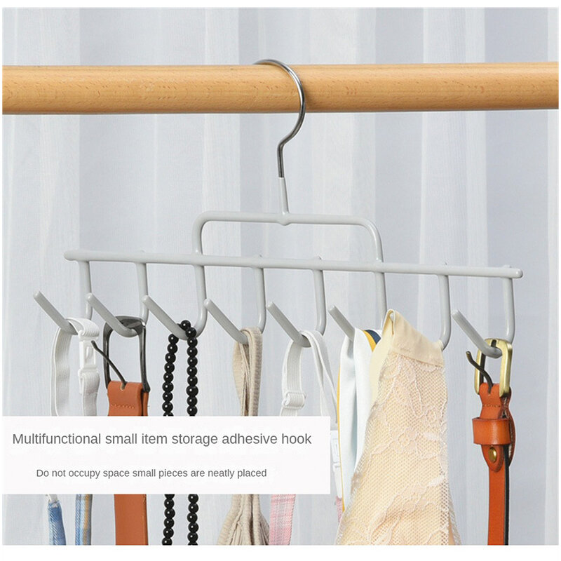1~5PCS Bedroom Storage Holder Hanger Clothes Bags Organizer Shelf Gadgets Storage Rack Belt Tie Hook Scarf Rack Hanger Home