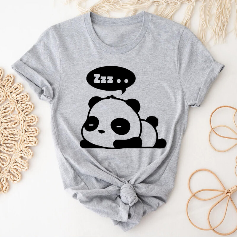 Panda t shirt donna giapponese manga t shirt abbigliamento grafico femminile