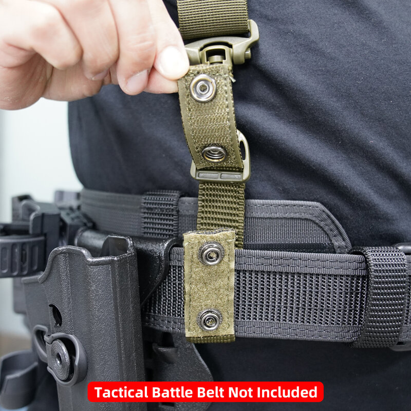 Melolough Tactical Memanfaatkan Tactical Suspender 1.5 Inci Kawat Gigi Polisi Suspender untuk Pria untuk Duty Belt