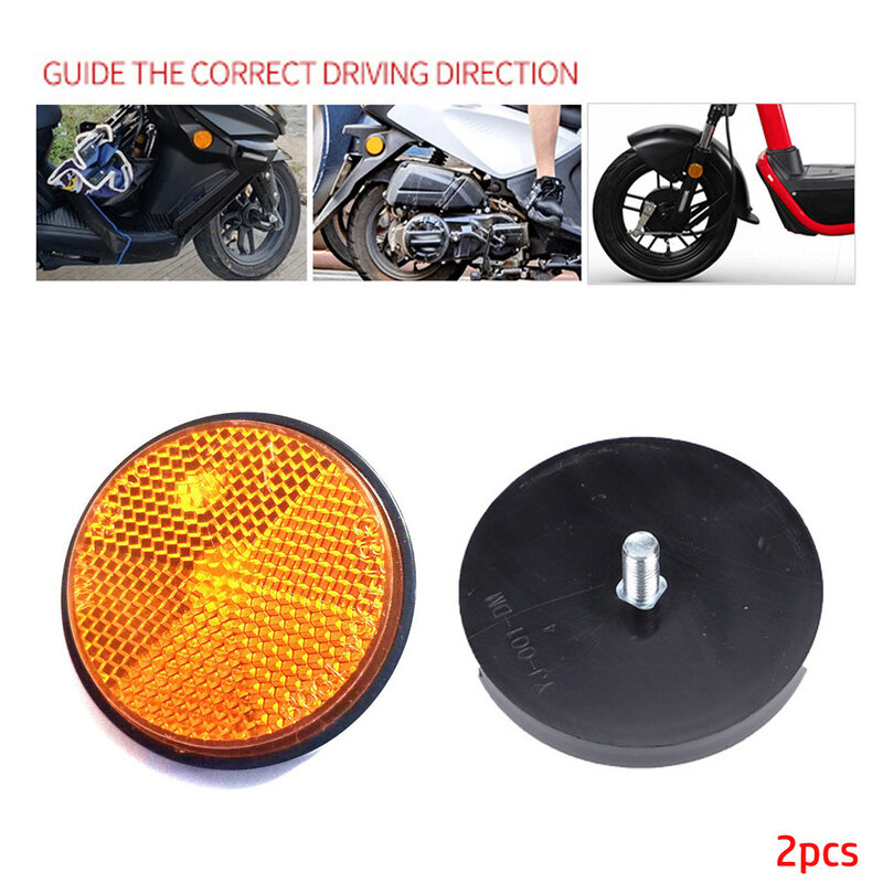 Reflector Circular Universal para motocicleta, accesorios de seguridad para ATV, Scooter, Dirt Bikes, 2 uds.