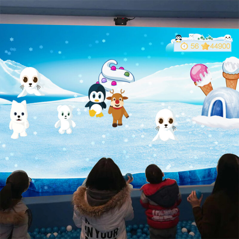 Interactive Wall and Floor Games Finger Touch Screen Smart WhiteBoard FT8 3D Holographic Projector for Teaching Meeting Kids