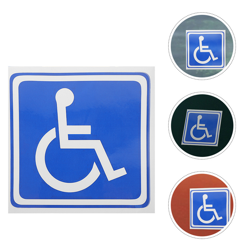 Estacionamento sinal adesivos para cadeira de rodas adesivos para estacionamento, 6 folhas