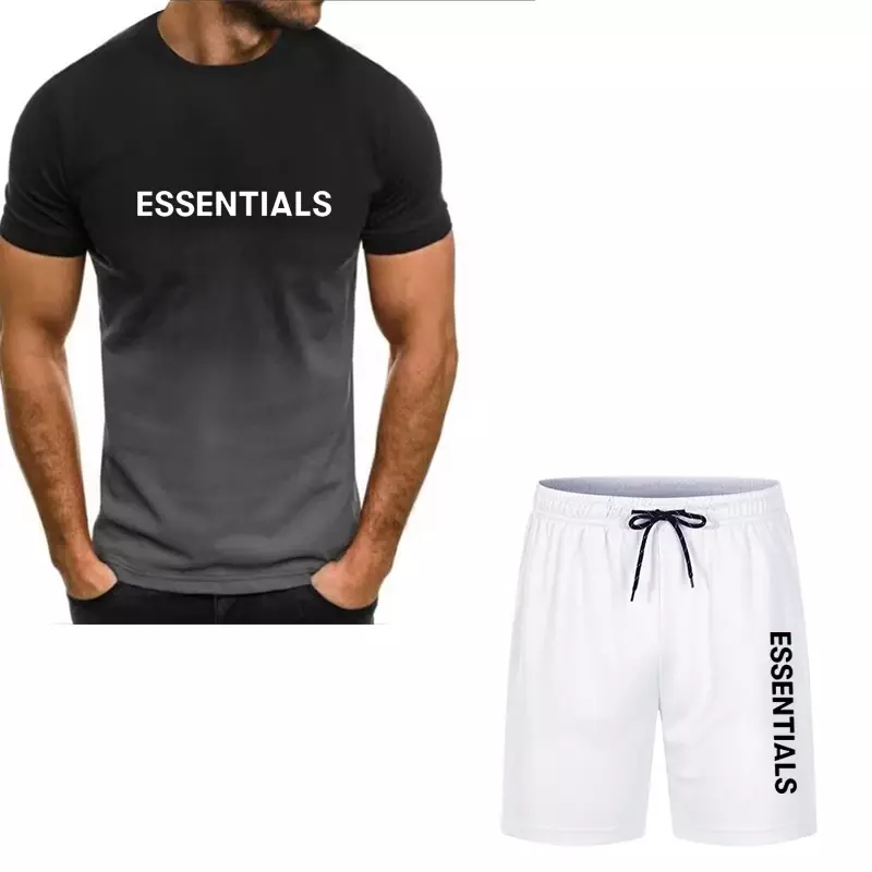 Camiseta de manga curta personalizada masculina, Lazer Conjunto de Roupas Esportivas, Nome personalizado, Impressão 3D, Moda