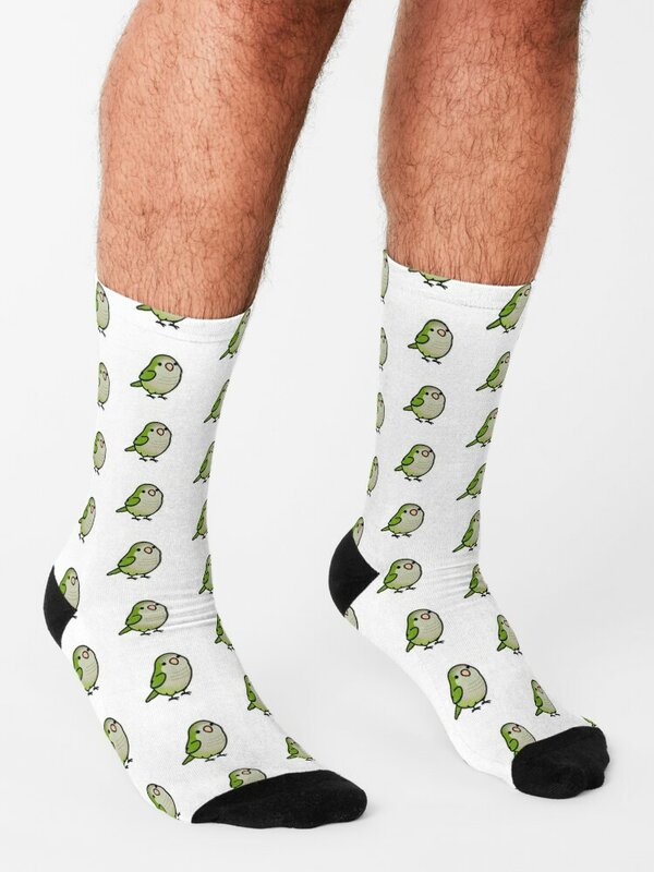 Mollige grüne Quaker Papagei Design Socken Männer Baumwolle hochwertige Neujahrs jungen Socken Frauen