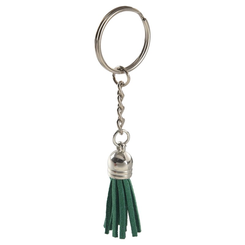 Keychain Tassles,Key Chains Set Comes With 50 Pieces Leather Tassels,50 Pieces Keychain Rings,50 Pieces Jump Rings And 50 Pieces