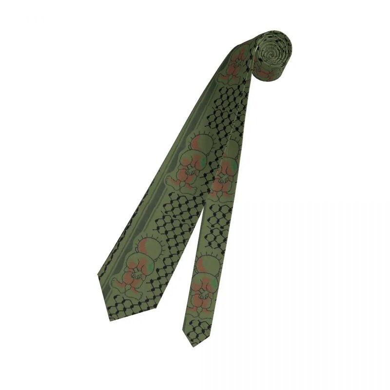 Palestyński krawat w stylu ludowym na imprezę Cosplay krawaty mężczyzn elegancki krawat akcesoria jakościowy projekt wywinięty kołnierz