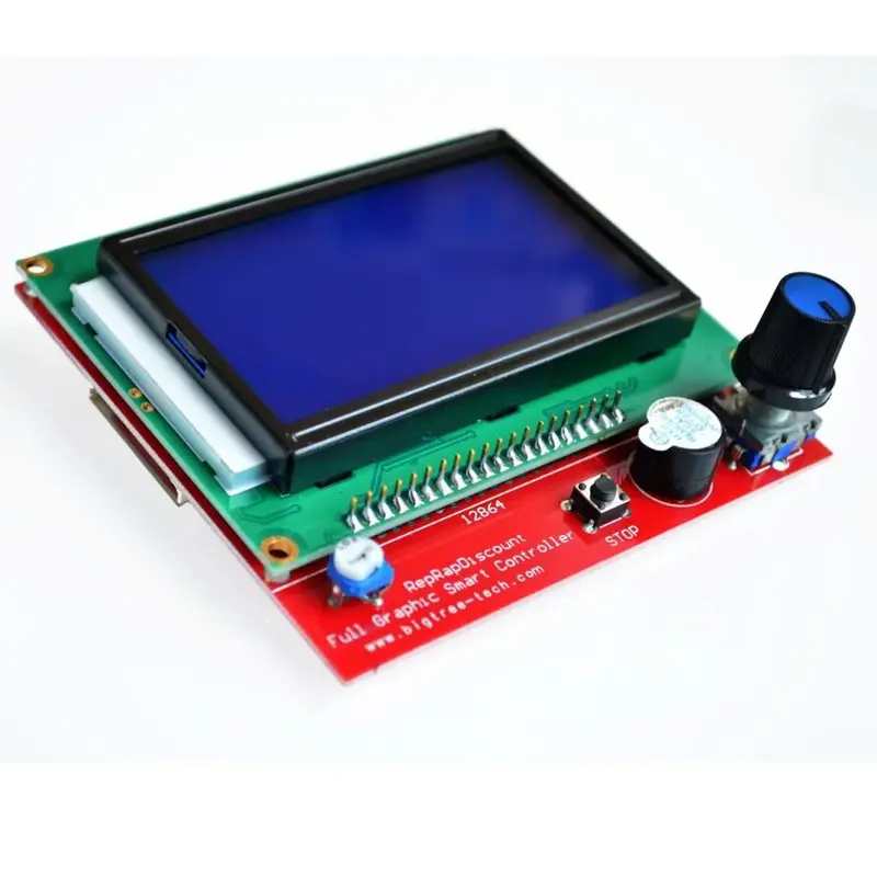 !! 3D printer pengendali pintar ramp 1.4 LCD 12864 panel kontrol LCD layar biru
