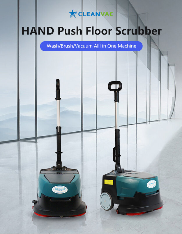 Sino Clean vac Werbung beste Qualität heißer Verkauf intelligente elektrische Hand Push Doppels ch eiben tragbare automatische Boden wäscher