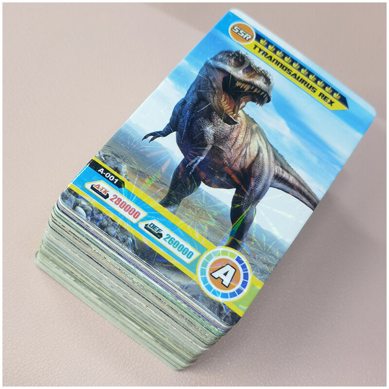 Jogo dinossauro coleção cartões animais brinquedos de aprendizagem para a família crianças coleção cartões presente criança brinquedos