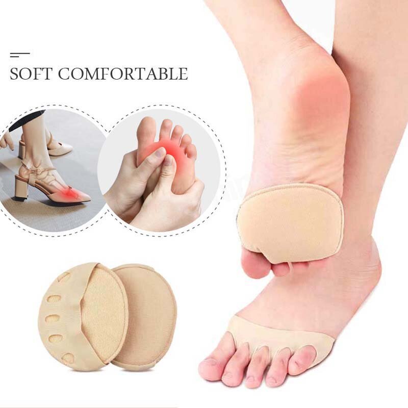 ซิลิโคน Soft Forefoot Pads รองเท้าส้นสูงรองเท้ากันลื่นป้องกัน Pain Relief Orthotics Breathable เจลเท้าดูแลเครื่องมือ