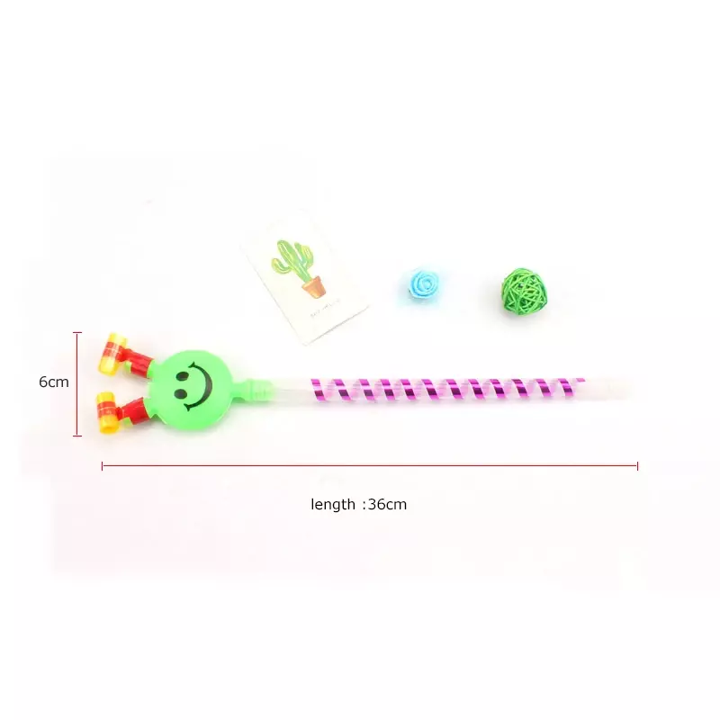 3Pcs Kids Large Whistle Long Nose Blow Cage Children Whistle Birthday Party Cheer Blow Treat Children Birthday Present Gift