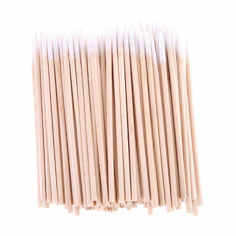Microblading Wooden Cotton Swabs Pointed Tip Makeup Cosmetic Applicator Sticks