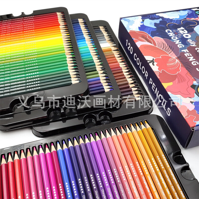 مجموعة أقلام رصاص ملونة ذات أساس زيتي ، هدية رائعة للأطفال والفنانين ، أقلام رصاص خشبية للرسم والتلوين ، ألوان صيفية