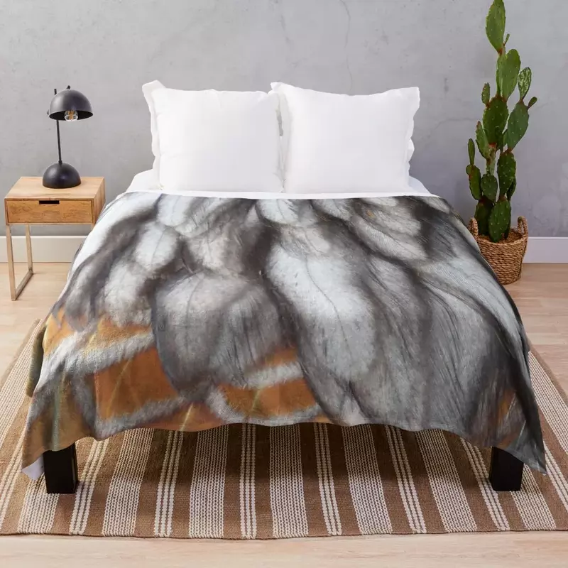 Byandotte selimut lempar bulu percikan termal untuk perjalanan Sofa raksasa selimut Furrys