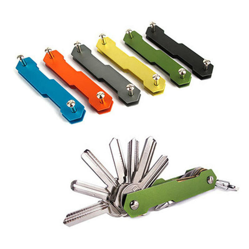 Porte-clés intelligent de haute qualité, sac en poudre, porte-clés EDC, anneau, portefeuilles compacts en aluminium, portable, multifonctionnel