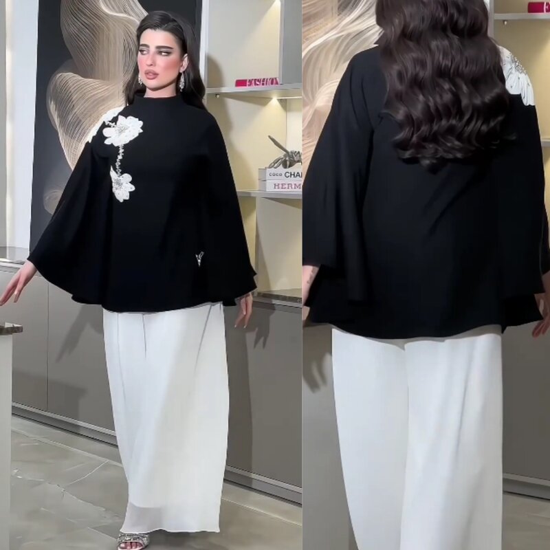 Abschluss ball Kleid Abend Saudi-Arabien Trikot Blume Hochzeits feier gerade Juwel maßge schneiderte Anlass Kleid Midi Kleider