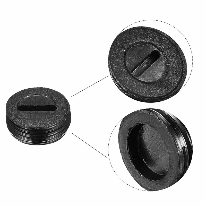 6/10/20Pcs Black Plastic Screw Carbon Brush Holder Caps Case Dia 10mm/12mm/13mm/14mm/15mm/16mm/18mm/20mm/22mm Brush Cover