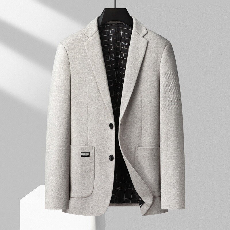 男性用の特大の単色ビジネススーツジャケット、カジュアルな冬のコート、結婚式の服、秋のブレザー、4xl