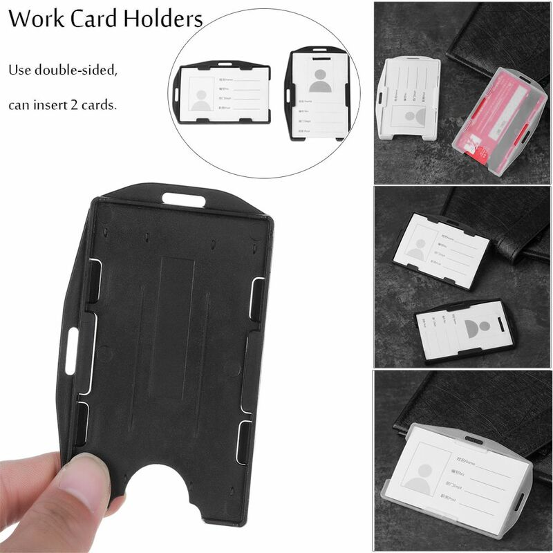 1/3pcs Hard Plastic New Multi-use ID Business Case Badge Office School Work Card Holders Card Sleeve ID Card Pouch Name Card
