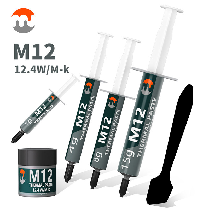 New High Performance Thermal Grease M12 thermal paste Plaster pasta termica 12.4W/mk 1/4/8/15/30g For CPU/PS5/LED/desktop PC