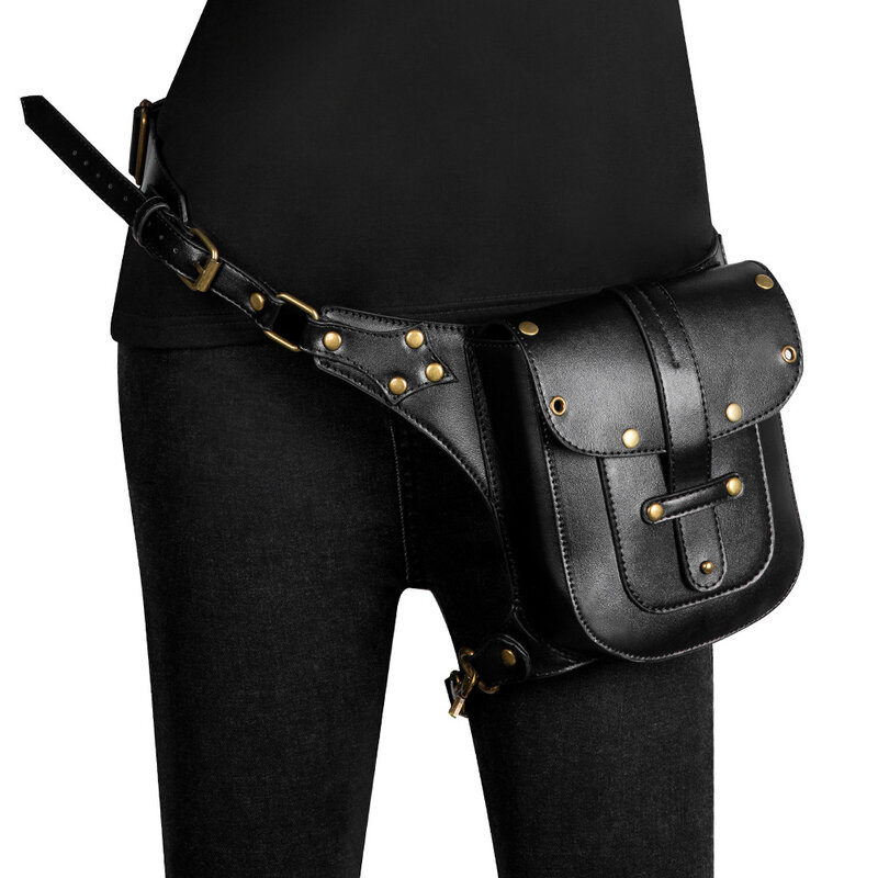 Halloween fashion trend single shoulder messenger bag female small bag punk tactical men's waist bag Fanny Pack Belt Bag Purse