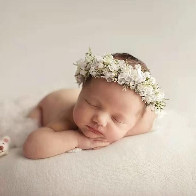 Fotografia Props para bebê recém-nascido, Simulação Flower Headband, Infantil Photo Shoot Acessórios, Headwear para bebê