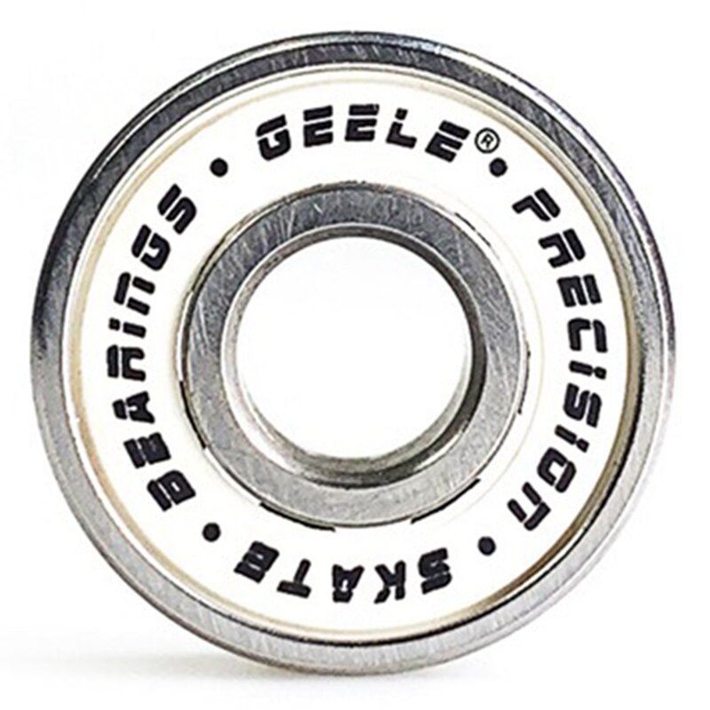 Geele 8Pcs Deep Groove Ball Bearing For Skateboard Longboard Inline Pulley Turntable Silver
