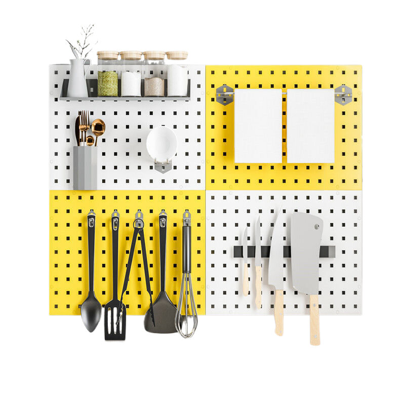 Leke-peboard壁掛け工具ディスプレイスタンド、メタルペグボード、ガレージハードウェアツール