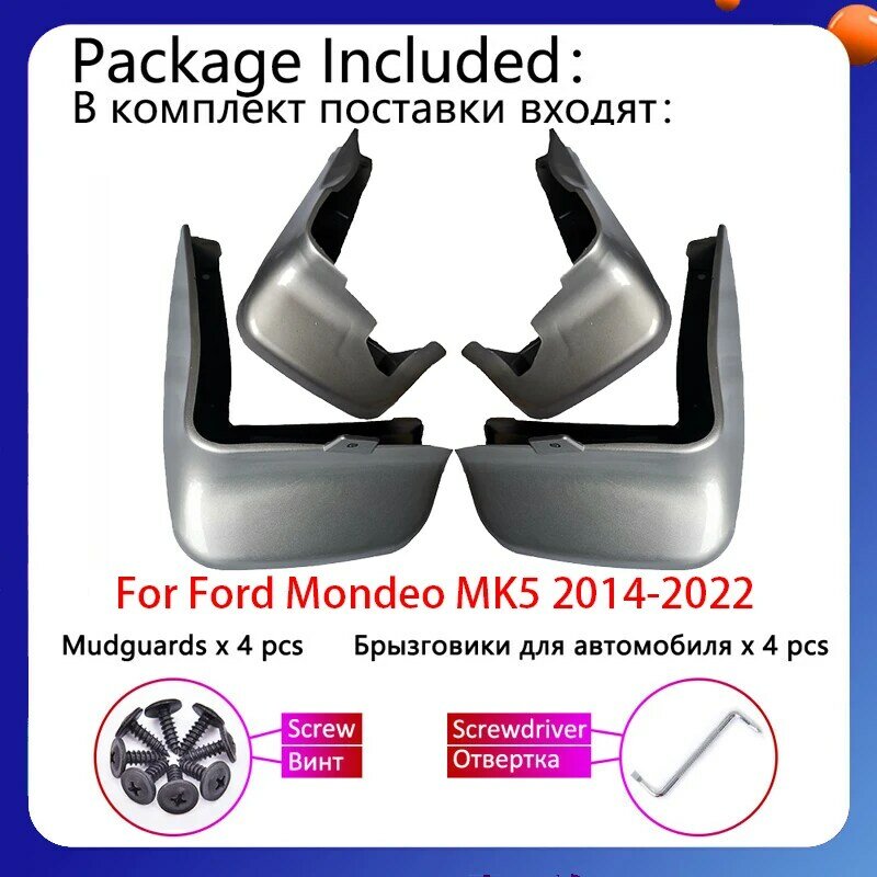 Guardabarros de coche para Ford Mondeo MK5, accesorios 2014 ~ 2022 2021 2018 4x, guardabarros de rueda, pintura para hornear, protección de guardabarros