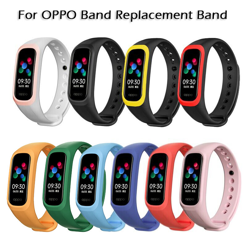 Silicone Strap for OPPO Band, pulseira de substituição, Soft Sport Band, pulseira impermeável, acessórios, 9 cores