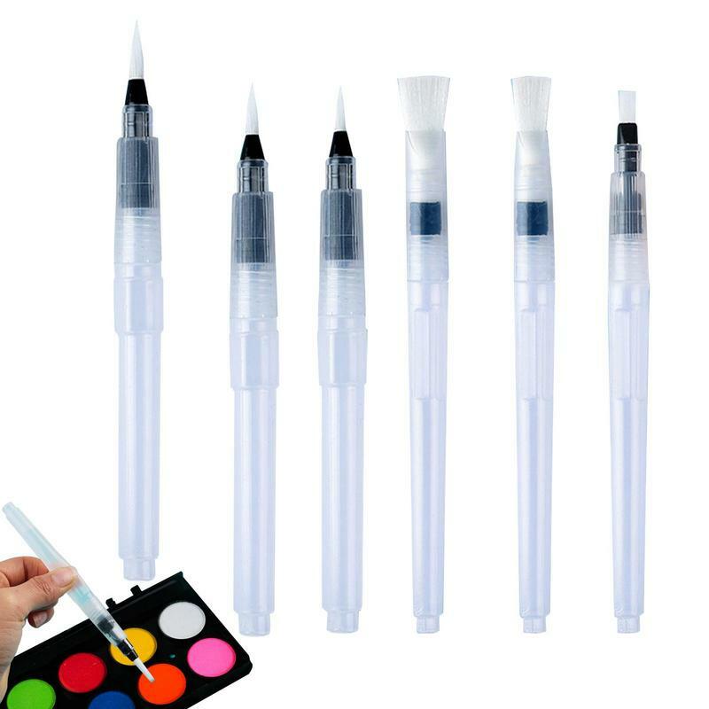 Ensemble de stylos et pinceaux d'interconnexion, marqueurs de peinture faciles à nettoyer, peinture à bricoler soi-même, 6 pièces