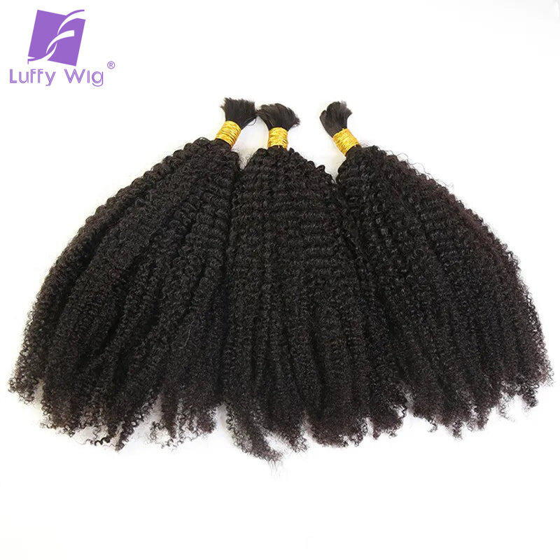 Dubbel Getekend Kinky Steil Bulk Menselijk Haar Voor Het Vlechten Van Geen Inslag Bundels Bulk Hair Extensions Voor Boho Vlechten Remy Hair Luffywig