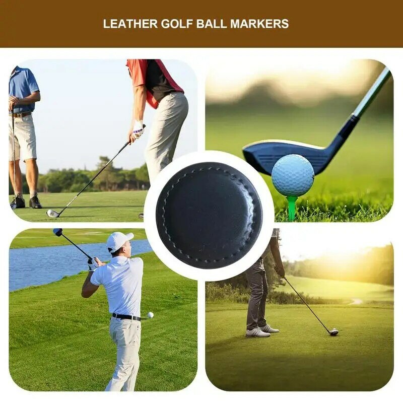 Round Portable Golf Ball Marcadores, Weatherproof Ball Marker, Compacto para a Competição e Golf Bag