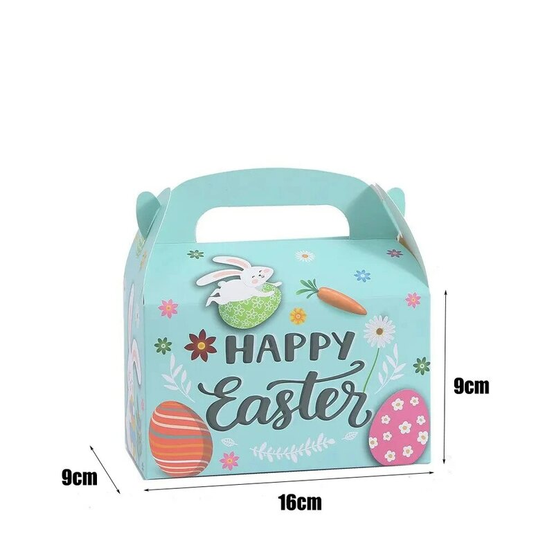 Easter Portable Gift Box, Coelho Dos Desenhos Animados Com Alça, Doces, Biscoitos, Embalagem De Bolo, Casamento, Aniversário, Baby Shower Supplies