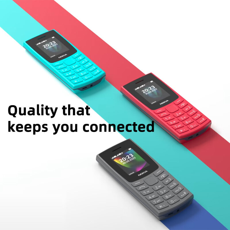 Оригинальный телефон Nokia 105 2G 2023 Versin с двумя SIM-картами, экран 1,8 дюйма, FM-радио, фонарик, игры, 1000 мАч, сверхдлительное время ожидания