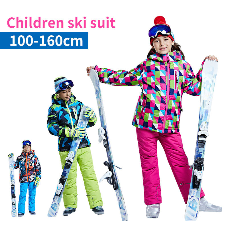 -30 ℃ Kinder Skipak Sneeuw Set Cross-Country 100-160Cm 5 6 7 8 9 10 11 12 13 14 15 Jaar Jongens Meisjes Off-Road Warm Waterdicht