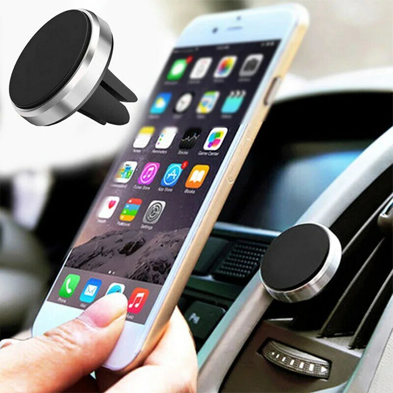 Suporte magnético do telefone do respiradouro do ar para o carro, suporte do smartphone do ímã, apoio do GPS da pilha, iphone 14, 13, 12, XR, Xiaomi Mi, Huawei, Samsung