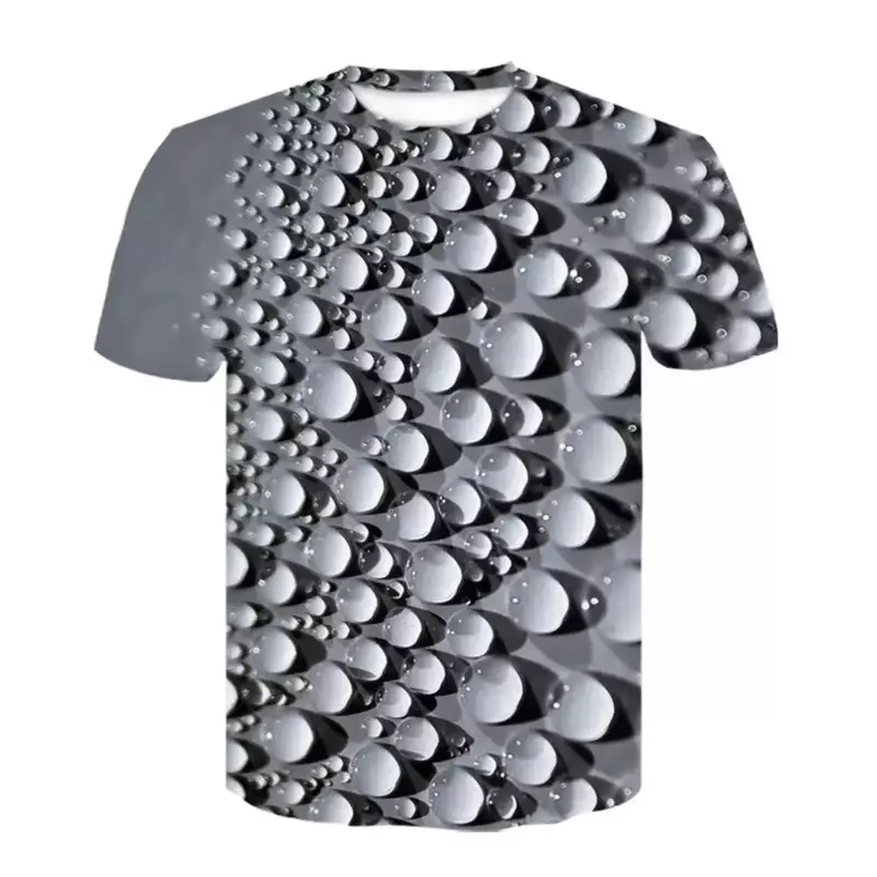T-shirt da uomo estiva arte astratta stampa 3d personalità della moda sciolto Retro divertente moda uomo manica corta Top O collare