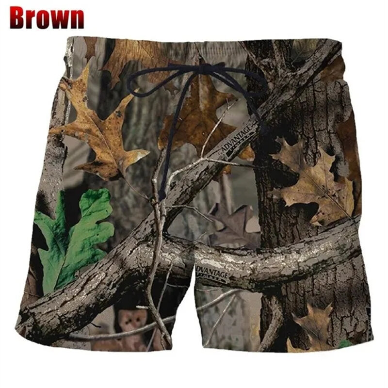 Summer New 3d Camouflage Printed Men's Shorts Funny Fashion Casual Personality Cool Natural Scenery Beach Shorts Swimming Trunks