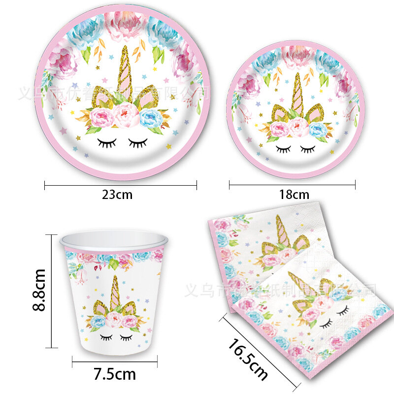 Unicorn Birthday Party Plate For Girls Unicorn Party Supplies Plate Unicorn Birthday Decoration For Girls and Baby Shower