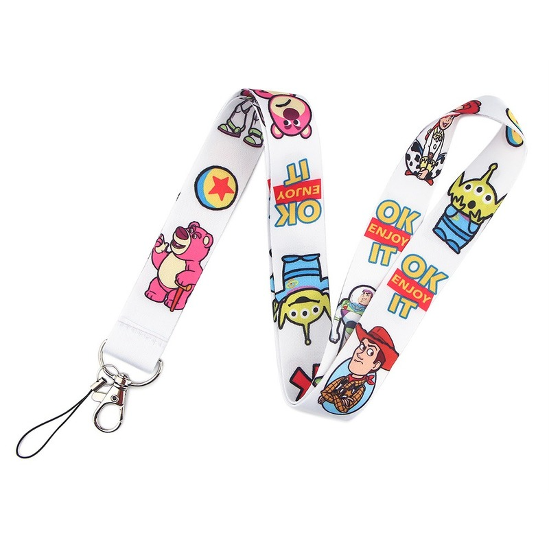 Disney Toy Story เด็ก Lanyard สำหรับ Key สายคล้องคอ Lanyard ID Badge ผู้ถือ Key Chain Key Holder Hang เชือกพวงกุญแจ Accessorie